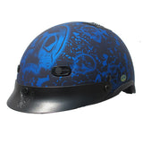 RHD200V Flat By Blue Half Helmet Prospective View