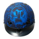 RHD200V Flat By Blue Half Helmet Front View