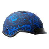 RHD200V Flat By Blue Half Helmet Side View 2