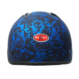 RHD200V Flat By Blue Half Helmet Back View