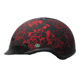 RHD200V Flat By Red Half Helmet Side View