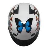 RHD200V New Pear WHite Butterfly Half Helmet Top
View