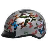 RHD200V New Silver Butterfly Half Helmet Side View