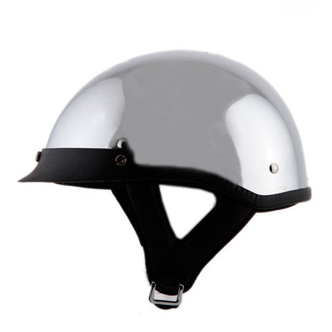 chrome half helmet motorcycle Rodia RHD200 Half Motorcycle Helmet (Chrome)