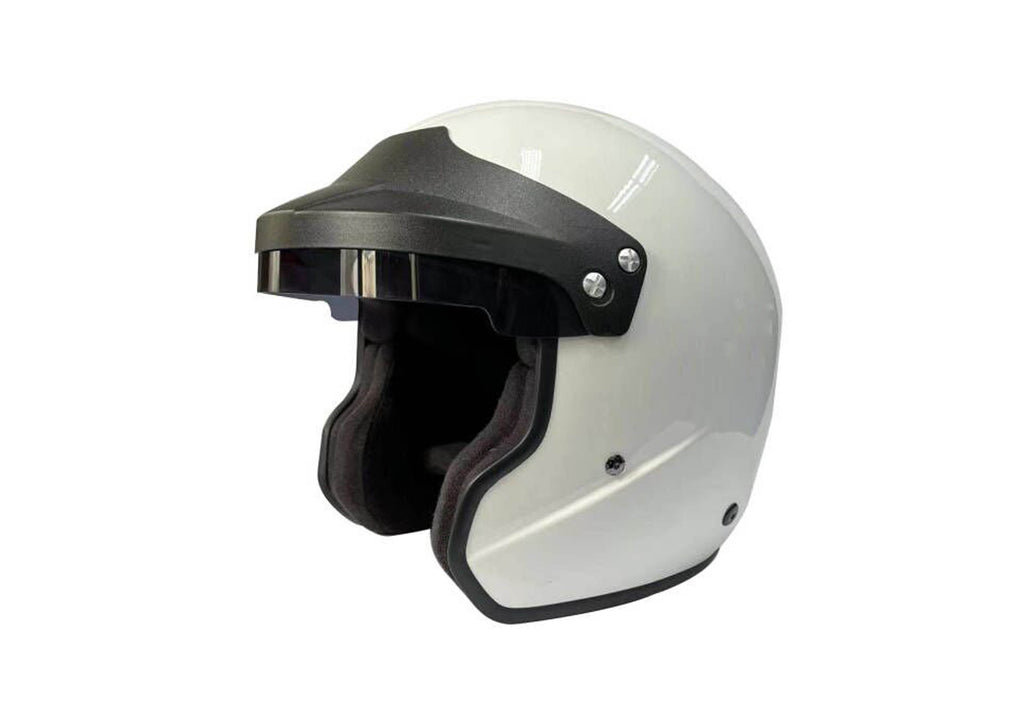 Champion R85 SA2020 Open Face Auto Racing Helmet (White) with EXTRA White Visor