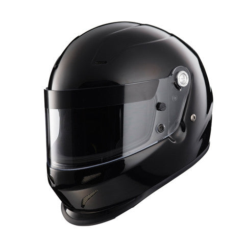 Champion R76 Youth Full Face Auto Racing Helmet with Extra Size Pads  for S, M, & L (Black)