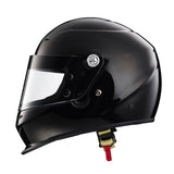 Champion R76 Youth Full Face Auto Racing Helmet with Extra Size Pads  for S, M, & L (Black)