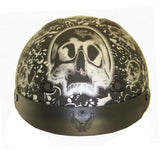 Rodia RHD200V Half Helmet (Skull Boneyard Black, flat)