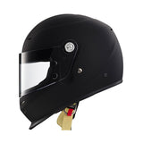 Champion R76 Youth Full Face Auto Racing Helmet with Extra Size Pads  for S, M, & L (Flat Black)