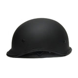 RHD102 Polo Flat Black Half Helmet Side View