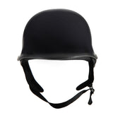 RHD103 German Flat Black Half Helmet Front View