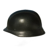 RHD103 German Leather Half Helmet Side View