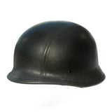 RHD103 German Leather Half Helmet Perspective View