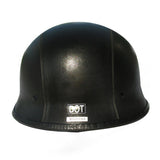 RHD103 German Leather Half Helmet Back View