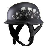 RHD103 German Skull Pile Half Helmet Perspective View