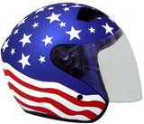 Rodia RK5 Flip Shield Scooter Helmet (Star & Stripe)