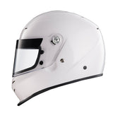 Champion R76 Youth Full Face Auto Racing Helmet with Extra Size Pads  for S, M, & L (White)